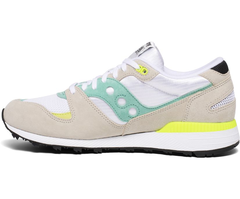 Saucony Azura Premium Deri Erkek Ayakkabı Bej Rengi Mavi Sarı | CBPV4Q6