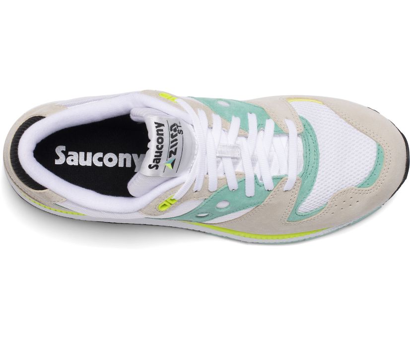 Saucony Azura Premium Deri Kadın Ayakkabı Bej Rengi Mavi Sarı | 60VNW3L