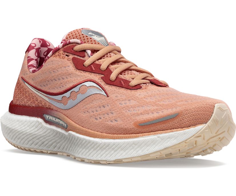 Saucony Bottomless Love Triumph 19 Kadın Koşu Ayakkabısı Mercan | L94U3HF