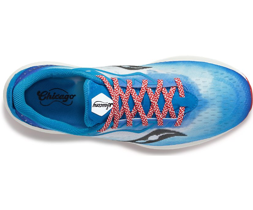 Saucony Chicago Endorphin Speed 2 Kadın Koşu Ayakkabısı Mavi Kırmızı | FTZK5KS