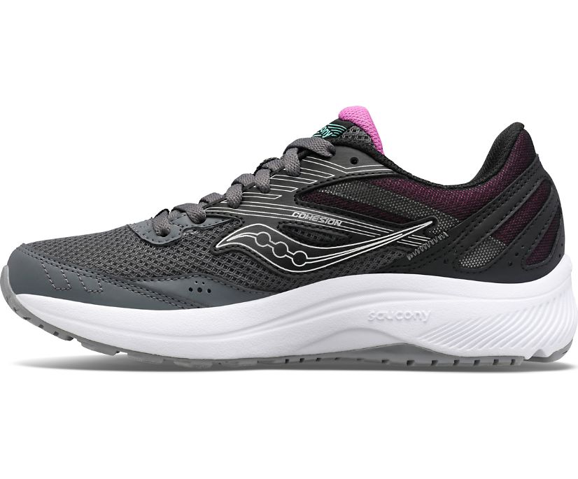 Saucony Cohesion 15 Kadın Koşu Ayakkabısı Koyu Gri Mor | Z8LJM8J