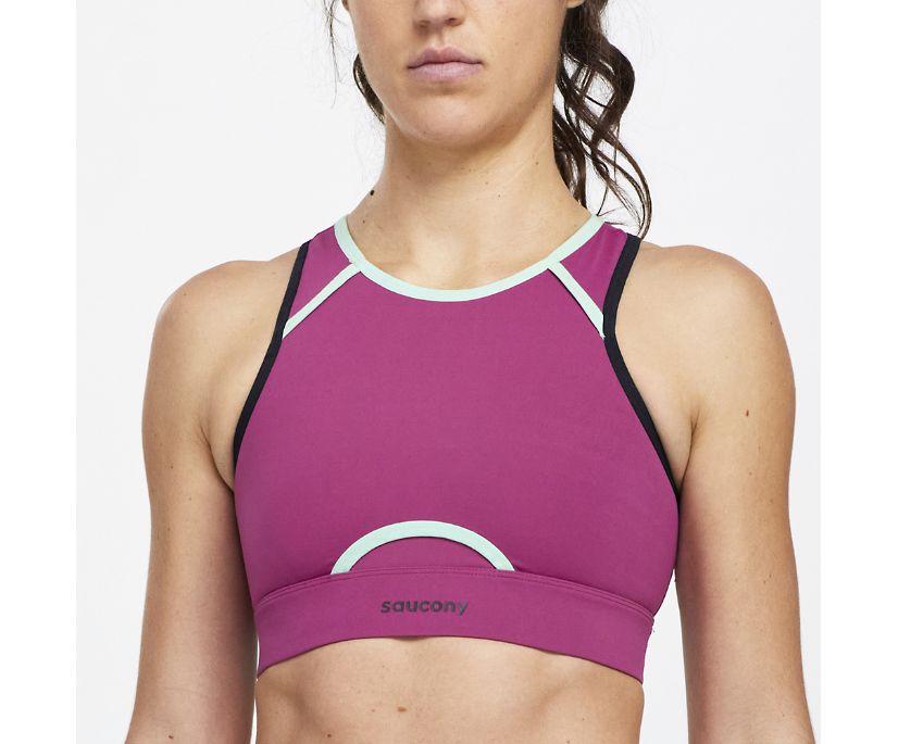 Saucony Dash Bra Top Kadın Sütyen Pembe | OKXFWXA