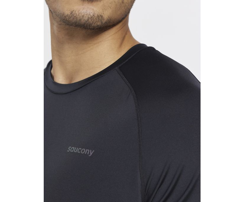 Saucony Dash Kısa Sleeve Erkek Üstler Siyah | ZR45CHT