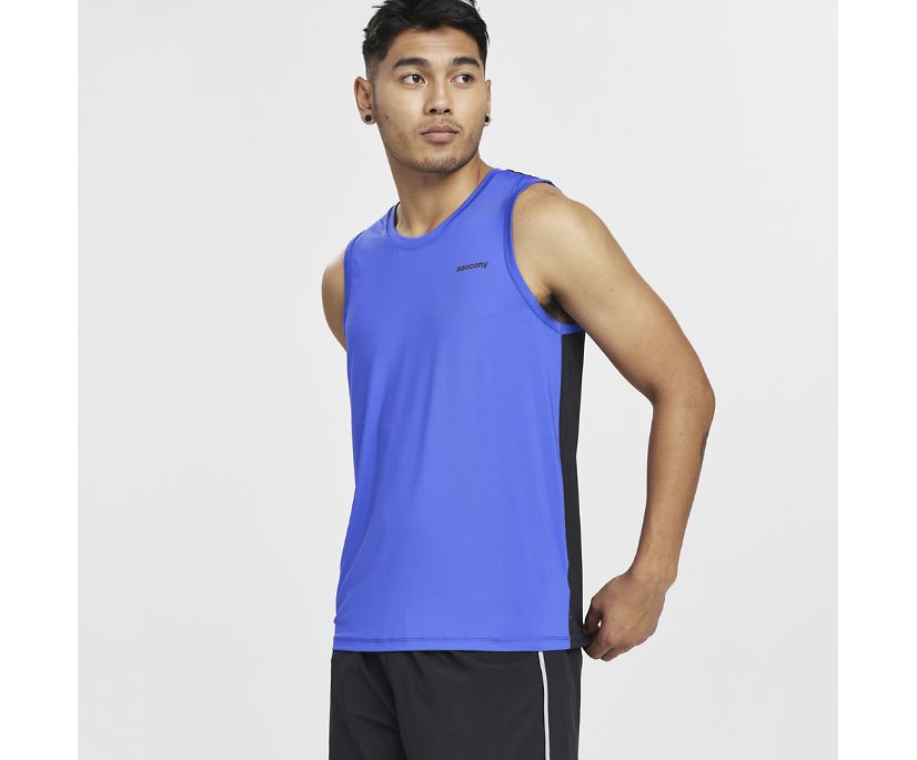 Saucony Dash Tank Erkek Üstler Mavi | 04S43PV