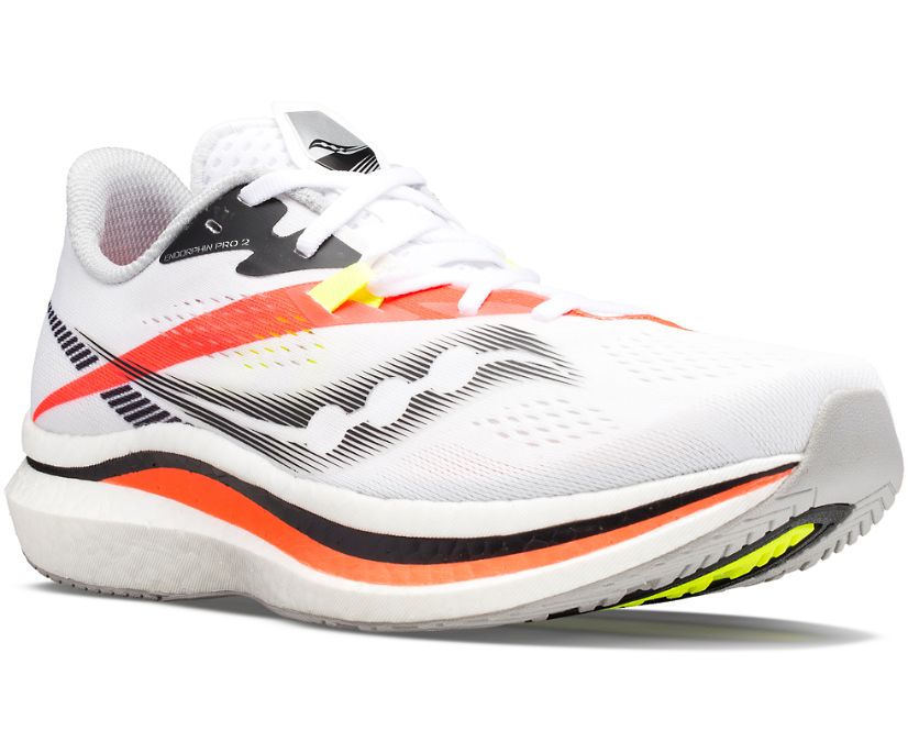 Saucony Endorphin Pro 2 Erkek Koşu Ayakkabısı Beyaz Turuncu | EQVCECX