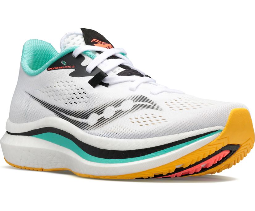 Saucony Endorphin Pro 2 Kadın Koşu Ayakkabısı Beyaz Turuncu | 9WS0JQD