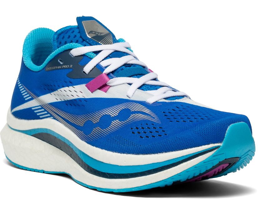 Saucony Endorphin Pro 2 Kadın Koşu Ayakkabısı Kraliyet Mavisi Beyaz | NKVKYVI