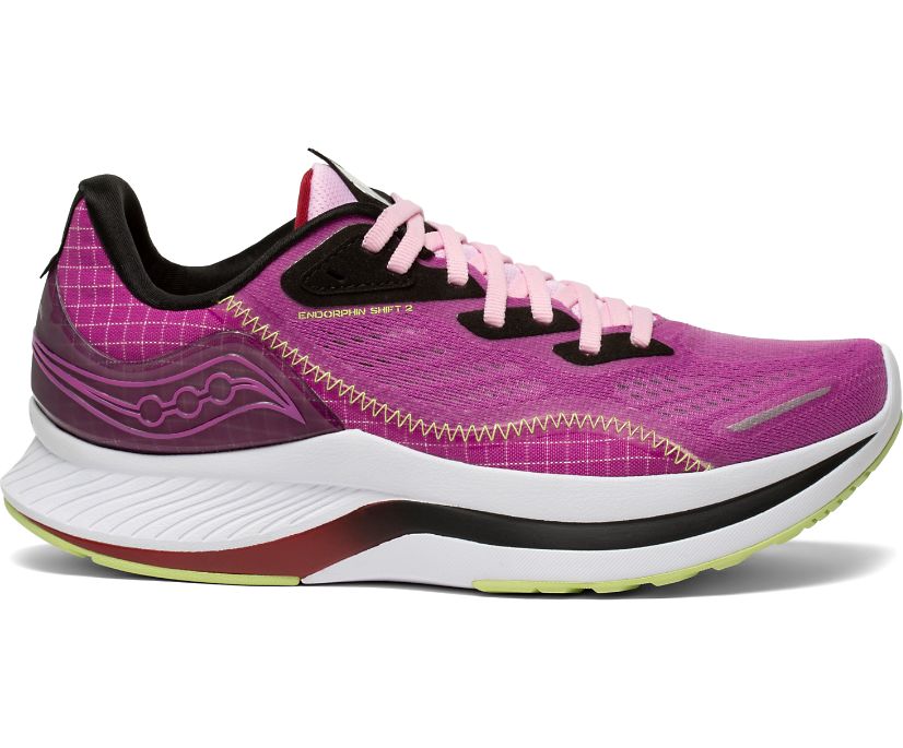 Saucony Endorphin Shift 2 Kadın Koşu Ayakkabısı Mor Açık Yeşil | 6P6U3ZF