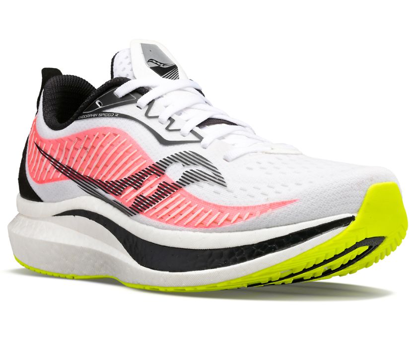 Saucony Endorphin Speed 2 Erkek Koşu Ayakkabısı Beyaz Kırmızı | QVW0XVB