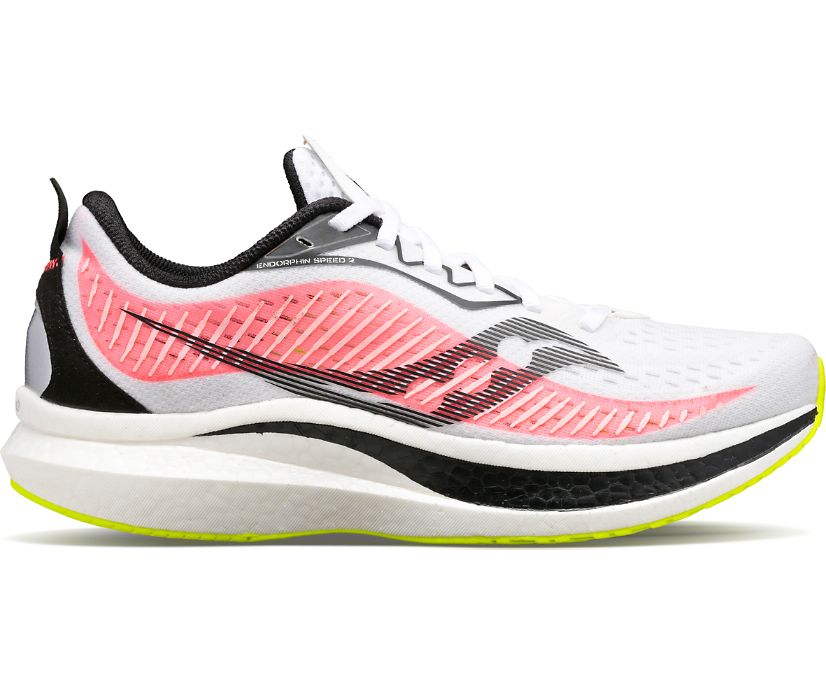 Saucony Endorphin Speed 2 Erkek Koşu Ayakkabısı Beyaz Kırmızı | QVW0XVB