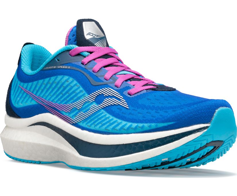 Saucony Endorphin Speed 2 Kadın Koşu Ayakkabısı Kraliyet Mavisi Mavi | MQTAB9E