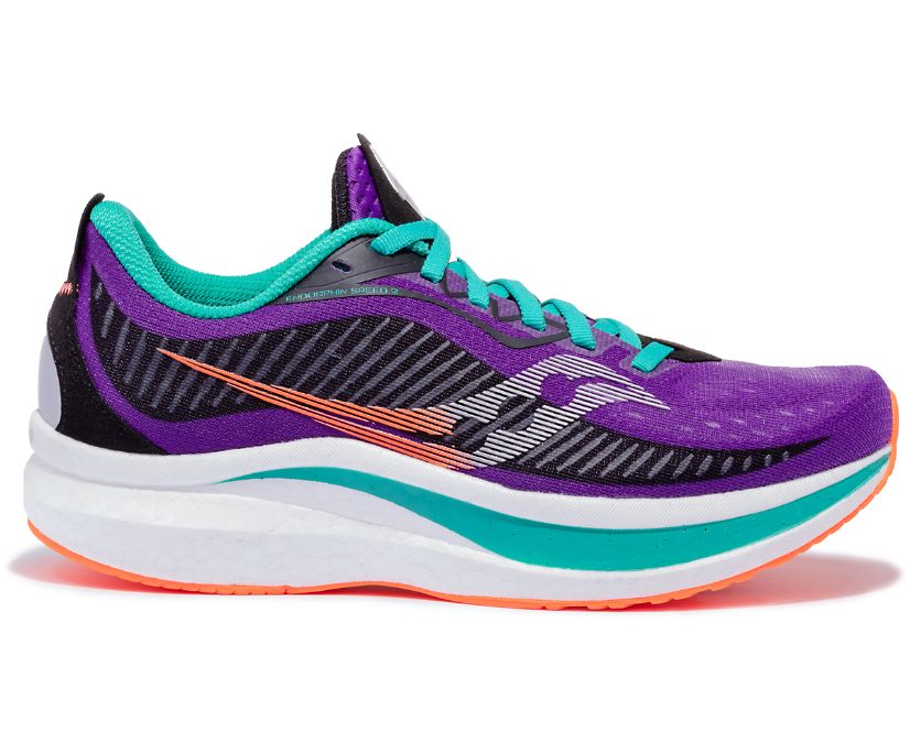 Saucony Endorphin Speed 2 Kadın Koşu Ayakkabısı Mor Yeşil | WIFLL6I