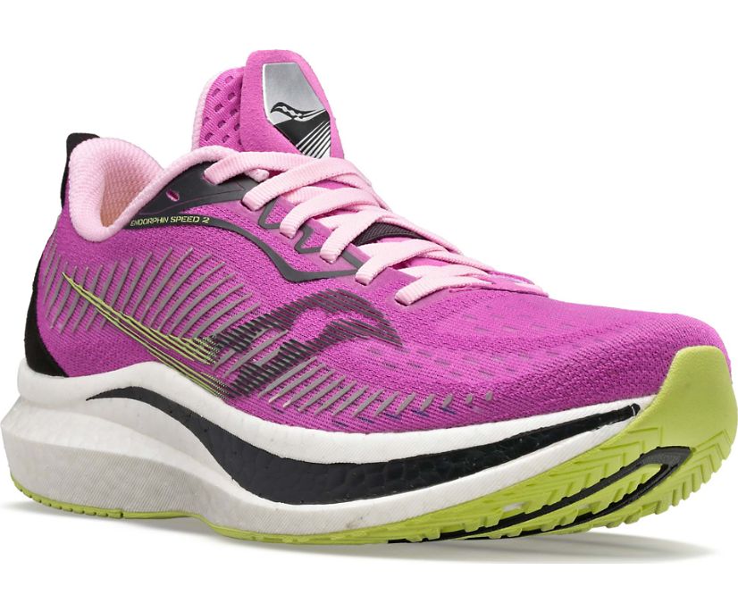 Saucony Endorphin Speed 2 Kadın Koşu Ayakkabısı Mor Sarı | WIYA5QI