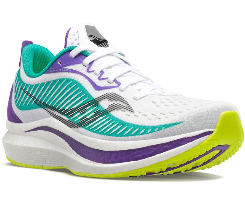 Saucony Endorphin Speed 2 Kadın Koşu Ayakkabısı Beyaz Yeşil | X2B8B73