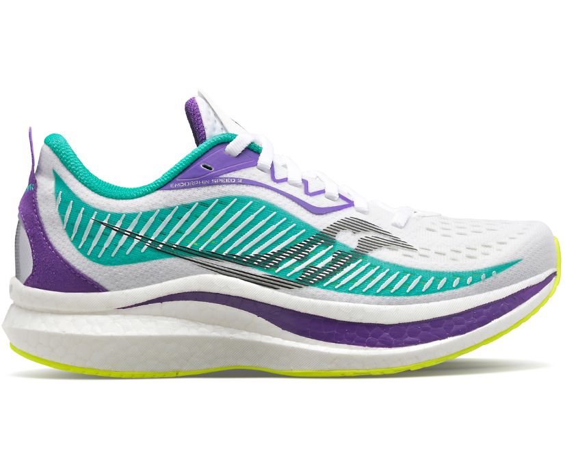 Saucony Endorphin Speed 2 Kadın Koşu Ayakkabısı Beyaz Yeşil | X2B8B73