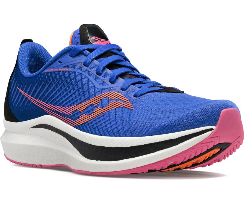 Saucony Endorphin Speed 2 Kadın Koşu Ayakkabısı Mavi Turuncu | YXQ059E