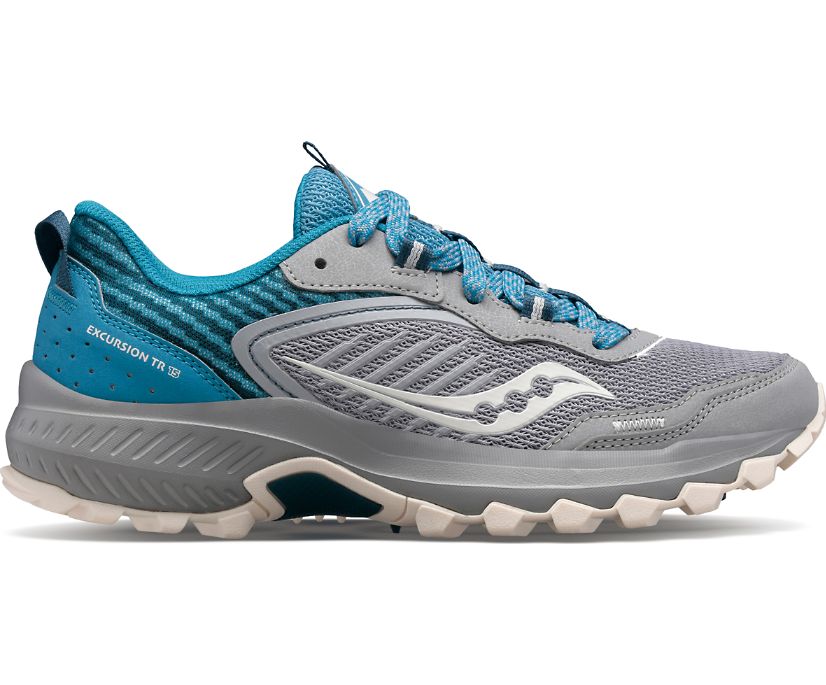 Saucony Excursion TR15 Kadın Yürüyüş Ayakkabısı Gri Mavi | 8C9D50O