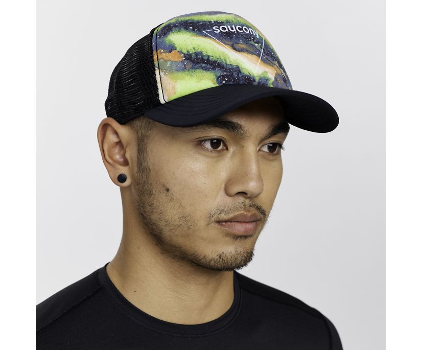 Saucony Foamie Trucker Hat Erkek Şapkalar Siyah | 8TZGZZX