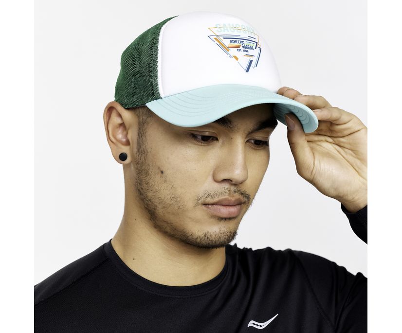 Saucony Foamie Trucker Hat Erkek Şapkalar Nane | GVREJRW