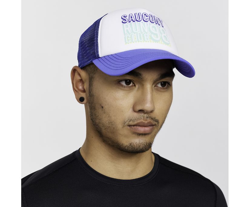 Saucony Foamie Trucker Hat Erkek Şapkalar Mavi | QFHS59Q