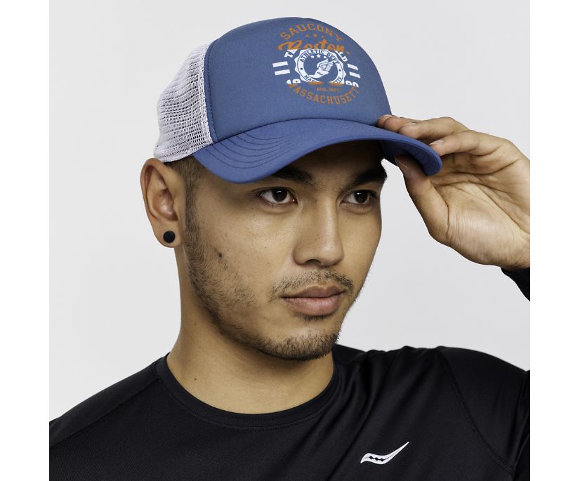 Saucony Foamie Trucker Hat Erkek Şapkalar Lacivert | UK6Y8DY