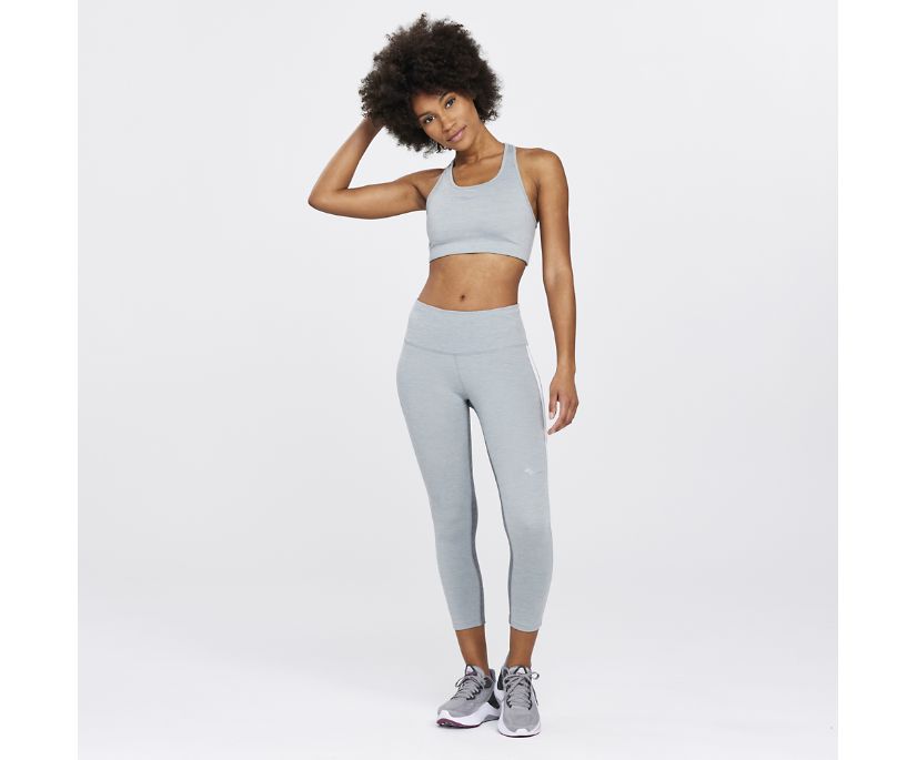 Saucony Fortify Crop Kadın Pantolon Açık Gri | ZUUC2DG