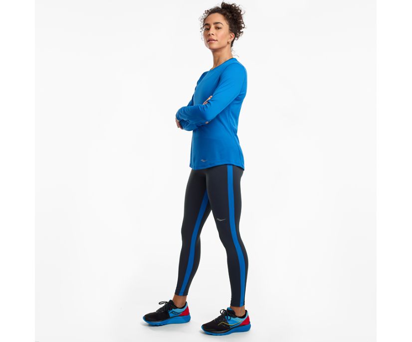 Saucony Fortify Tight Kadın Pantolon Gri Mavi | 908OVPQ