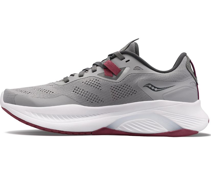 Saucony Guide 15 Geniş Kadın Ayakkabı Gri Bordo | 0YA6VHR