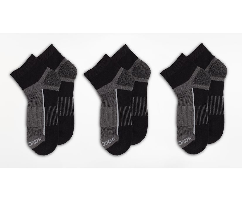 Saucony Inferno Quarter 3-Pack Socks Erkek Çorap Siyah | 8IZ7EA8