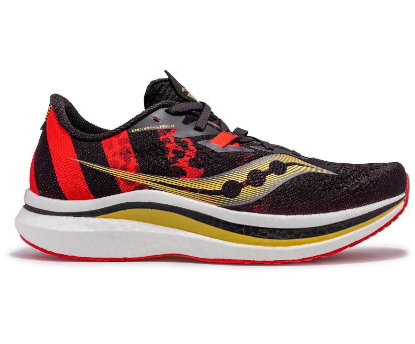 Saucony Kellen Endorphin Pro 2 Kadın Koşu Ayakkabısı Siyah Kırmızı | 1T5GHR5