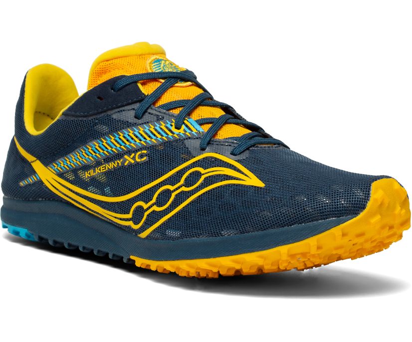 Saucony Kilkenny XC9 Düz Erkek Koşu Ayakkabısı Mor Sarı | VK28JXB