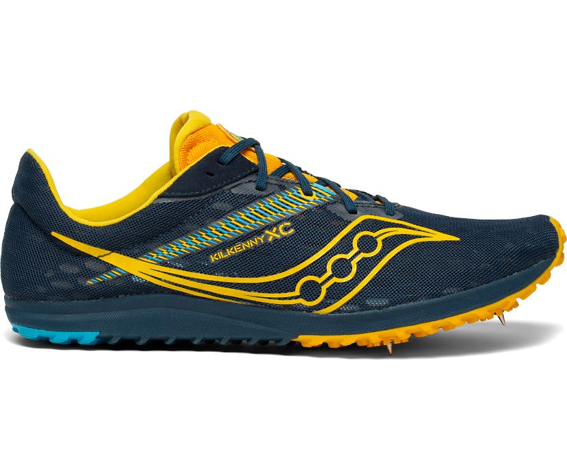 Saucony Kilkenny XC9 Spike Erkek Koşu Ayakkabısı Mor Sarı | YLWOSK5