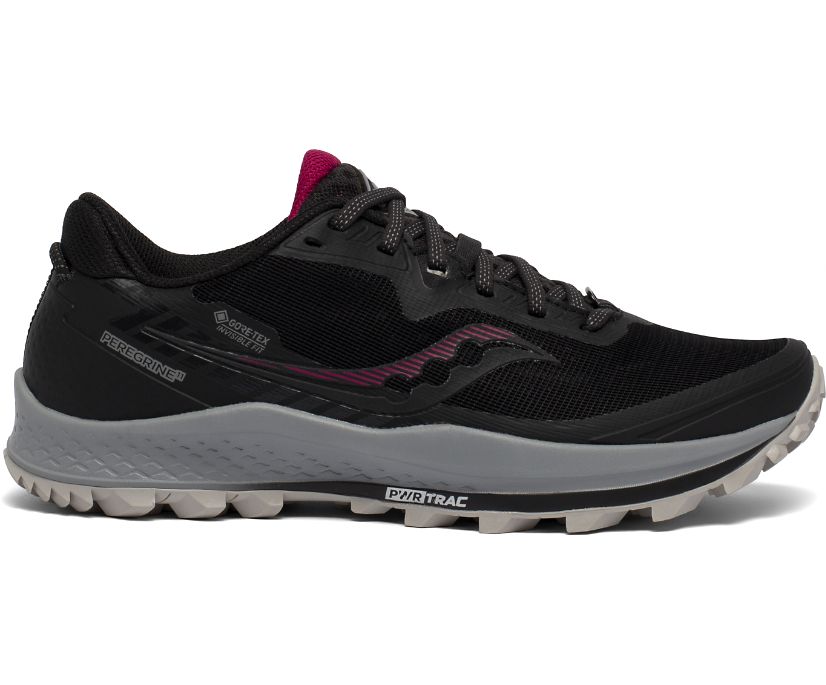 Saucony Peregrine 11 GTX Kadın Koşu Ayakkabısı Siyah Kırmızı | UDDTL4S