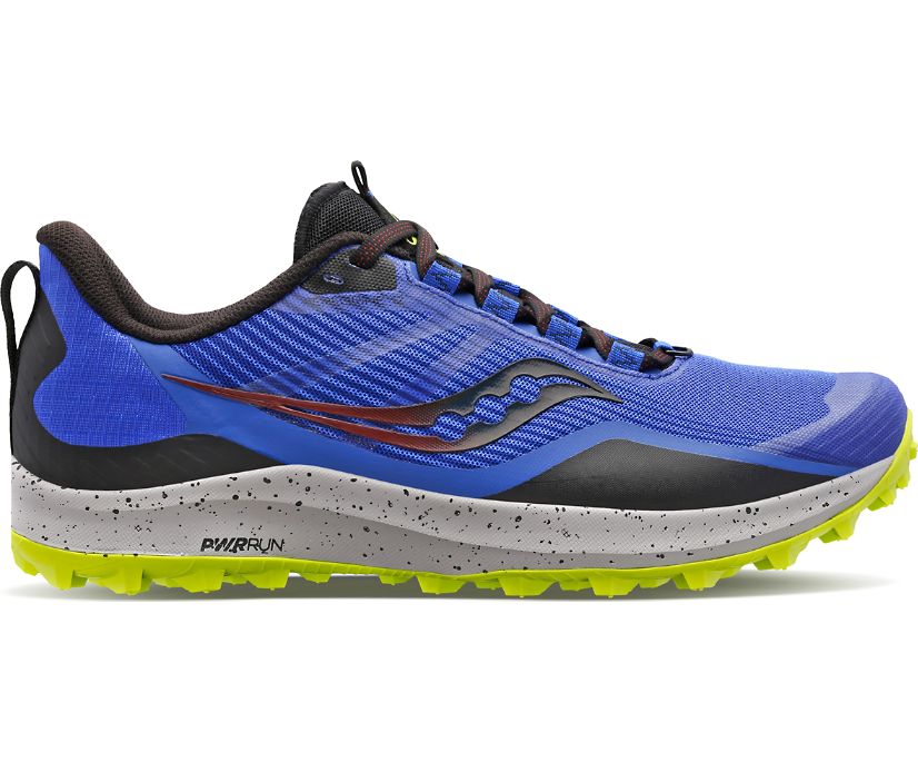 Saucony Peregrine 12 Erkek Yürüyüş Ayakkabısı Mavi Sarı | CWDX1JQ