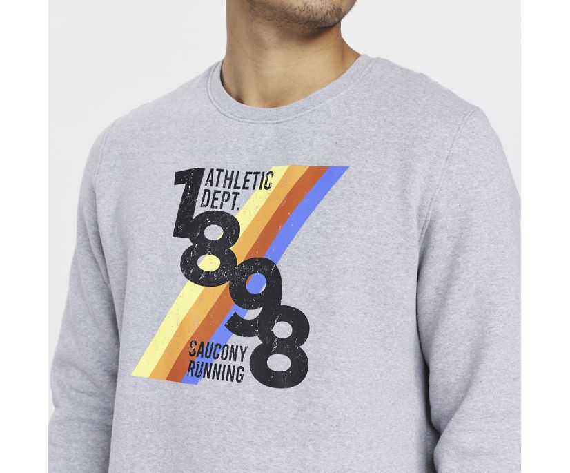 Saucony Rested Crewneck Erkek Üstler Açık Gri | VURHM14