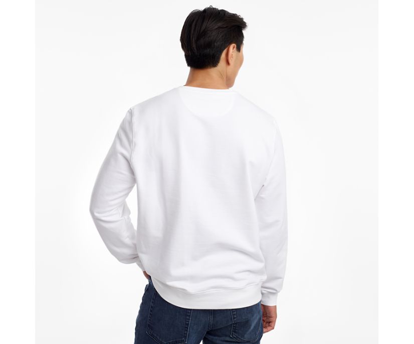 Saucony Rested Crewneck Erkek Üstler Beyaz | 340I1Y6