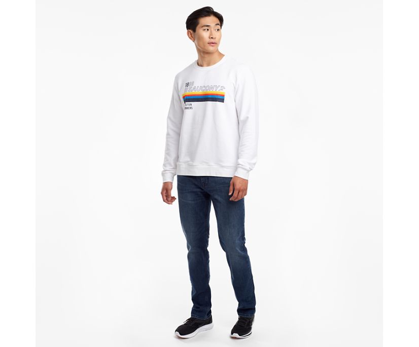 Saucony Rested Crewneck Erkek Üstler Beyaz | 340I1Y6