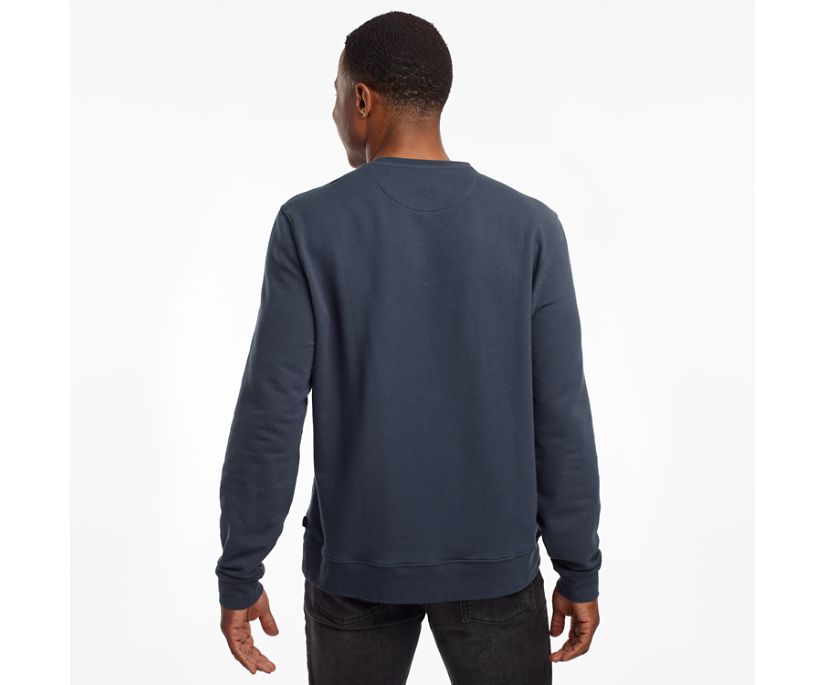 Saucony Rested Crewneck Erkek Üstler Gri Mavi | 2Y2G5I6