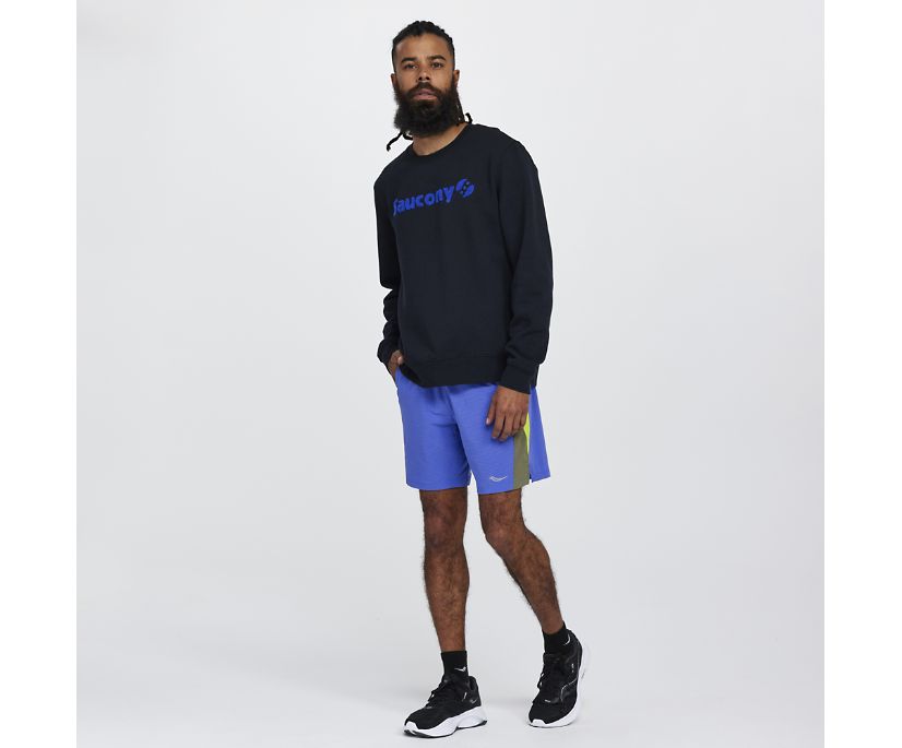 Saucony Rested Crewneck Erkek Üstler Siyah | 6DCNXCS