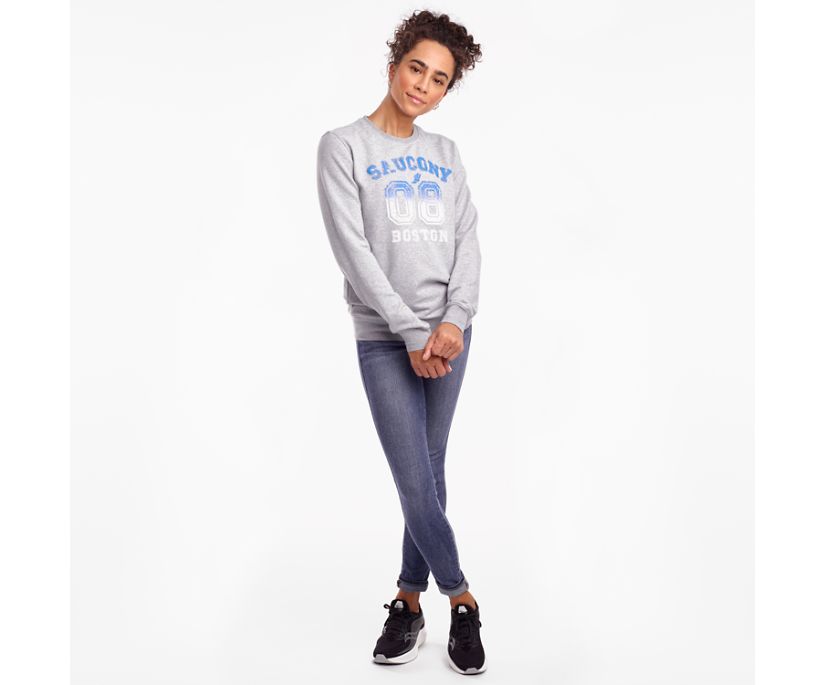 Saucony Rested Crewneck Kadın Üstler Açık Gri | 0IK55H2