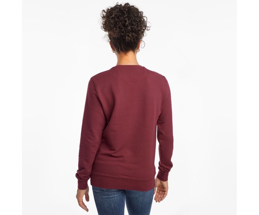 Saucony Rested Crewneck Kadın Üstler Bordo | MDNX6PL