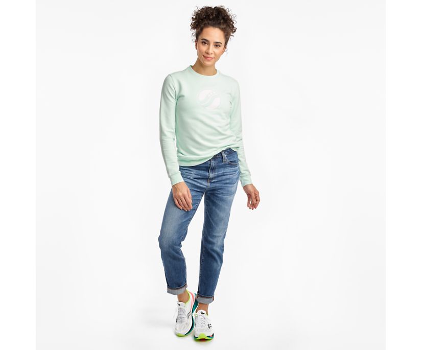 Saucony Rested Crewneck Kadın Üstler Mavi | YLO5KA4