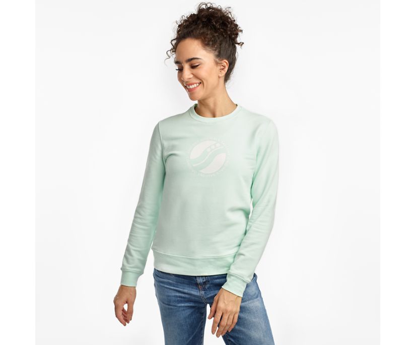 Saucony Rested Crewneck Kadın Üstler Mavi | YLO5KA4