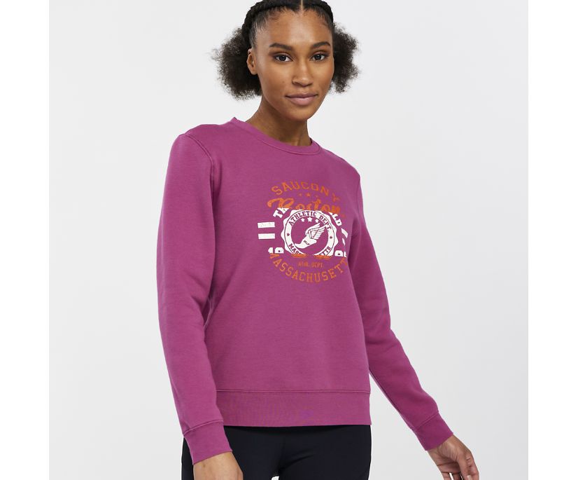 Saucony Rested Crewneck Kadın Üstler Pembe | C16OOQL