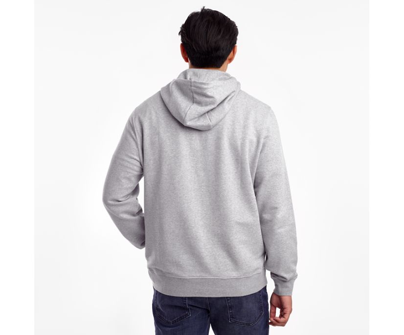 Saucony Rested Hoodie Erkek Üstler Açık Gri | XKG7COQ