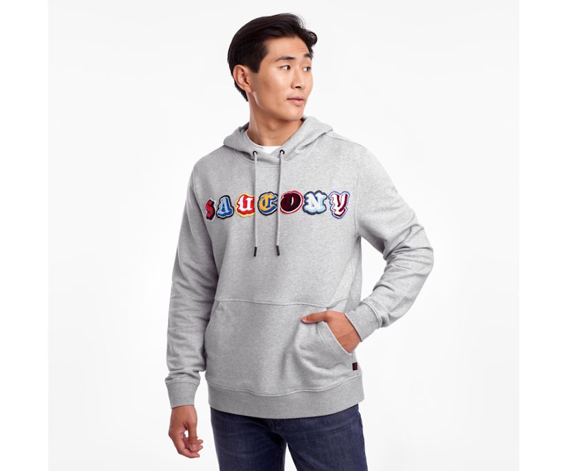 Saucony Rested Hoodie Erkek Üstler Açık Gri | XKG7COQ