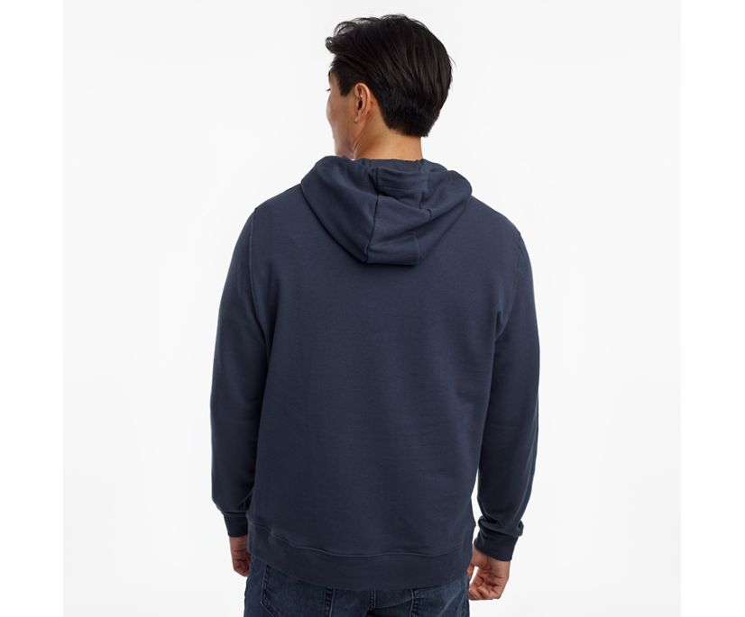 Saucony Rested Hoodie Erkek Üstler Gri Mavi | ZTD1MQR