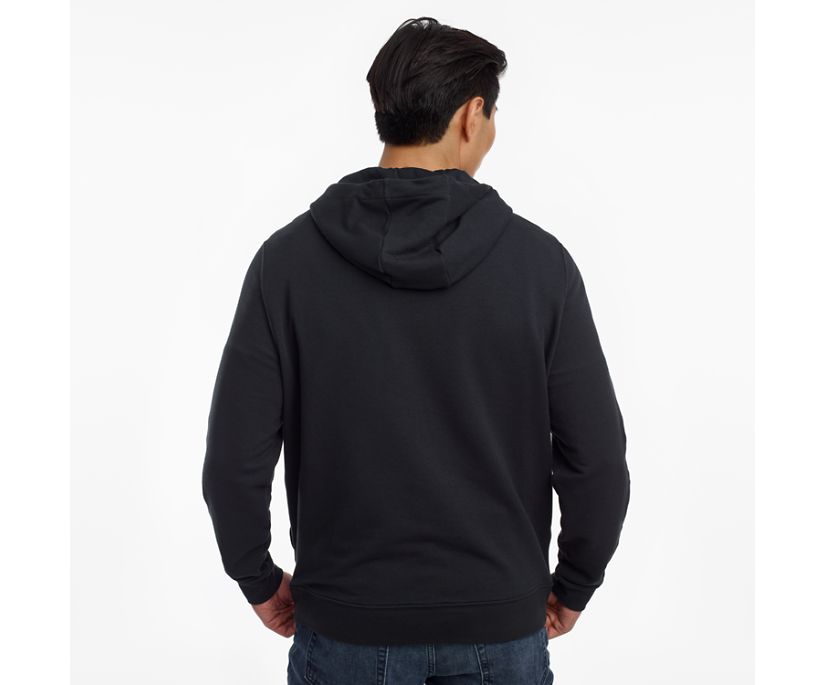 Saucony Rested Hoodie Erkek Üstler Siyah | 4XYDUB8