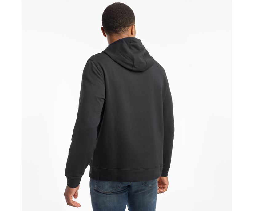 Saucony Rested Hoodie Erkek Üstler Siyah | FG7O9RA