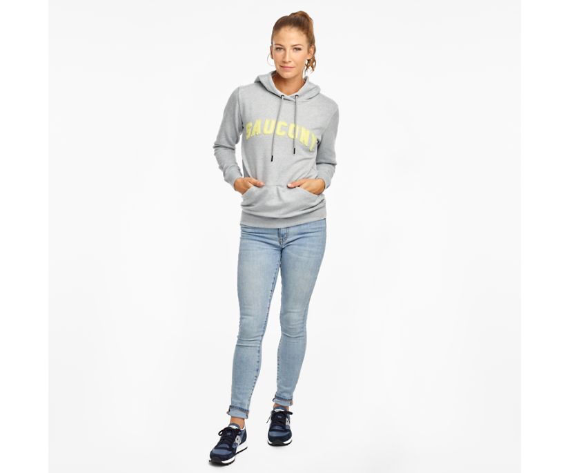 Saucony Rested Hoodie Kadın Üstler Açık Gri | HSUIIFE